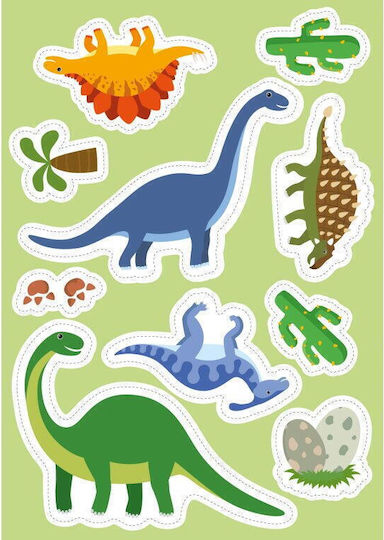 Carte De Activitati Cu Abtibilduri - Dinozauri