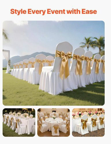 Vevor Elastic Cover for Chair White 30pcs YTBS30PCSZKHCTH0D001V0
