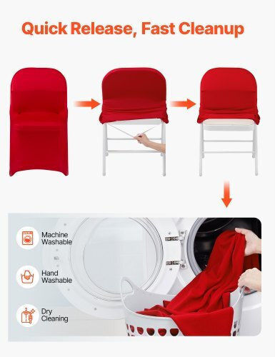 Vevor Elastic Cover for Chair Red 50pcs YTHS50PCSDKQZT1BI001V0