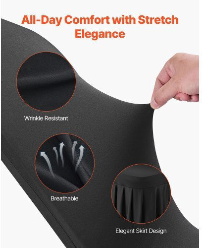 Vevor Husă Elastică Scaun Black 30buc YTHS30PCSZKHCKBQT001V0