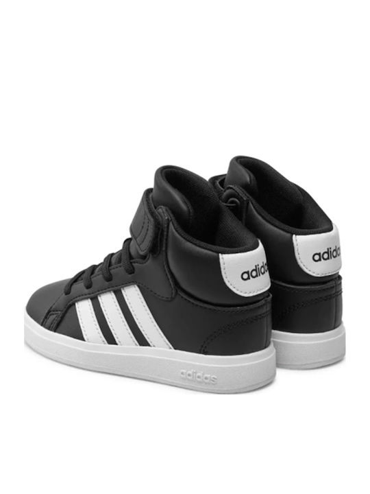 Grand Court Παιδικά Sneakers High με Σκρατς Μαύρα