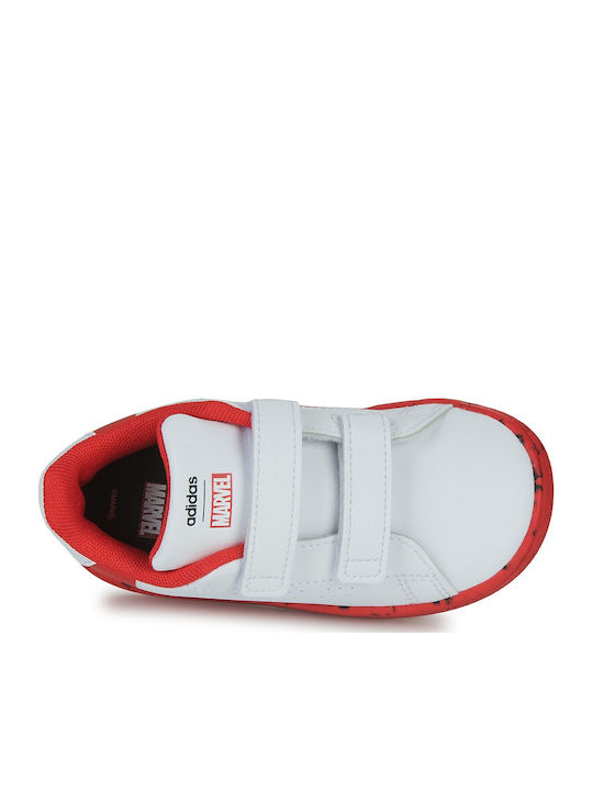 Marvel Advantage Hook Loop Παιδικά Sneakers με Σκρατς Λευκά