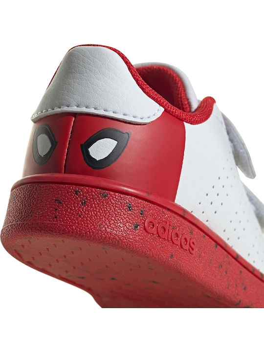 Marvel Advantage Hook Loop Παιδικά Sneakers με Σκρατς Λευκά