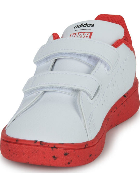 Marvel Advantage Hook Loop Παιδικά Sneakers με Σκρατς Λευκά
