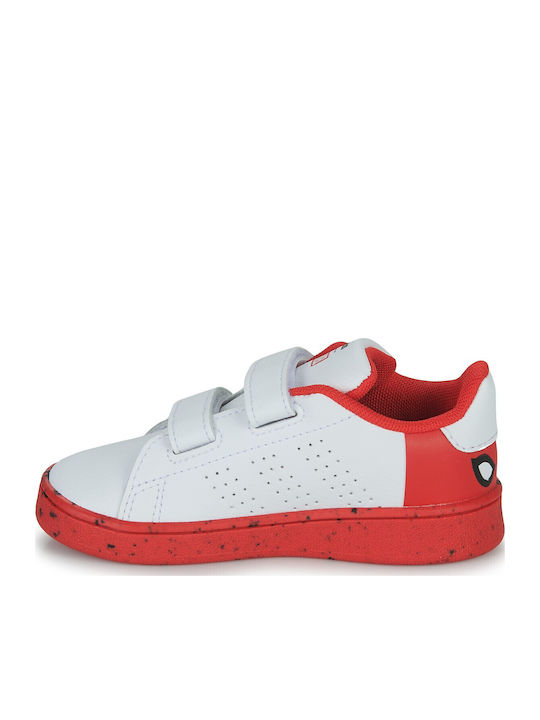 Marvel Advantage Hook Loop Παιδικά Sneakers με Σκρατς Λευκά