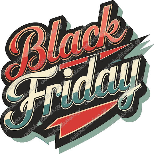 Αυτοκόλλητο Εκπτώσεων - Black Friday 112 - 120cm X 120cm
