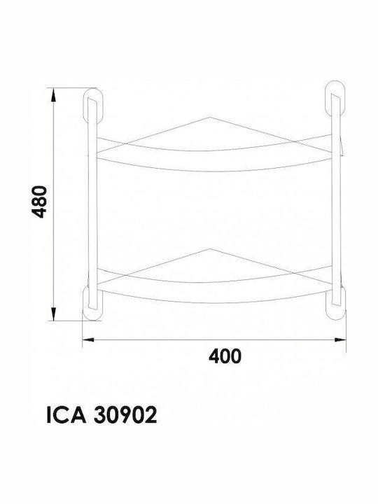 Inter Ceramic Αναμεικτική Μπαταρία Νιπτήρα Ασημί