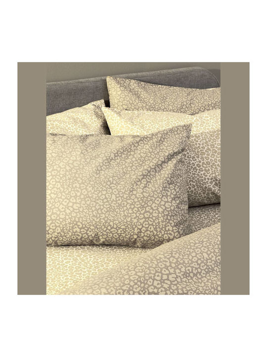 Palamaiki Duvet Cover Set Cotton Single with Pillowcase 170x250 Fashion Life Fl6284 Beige