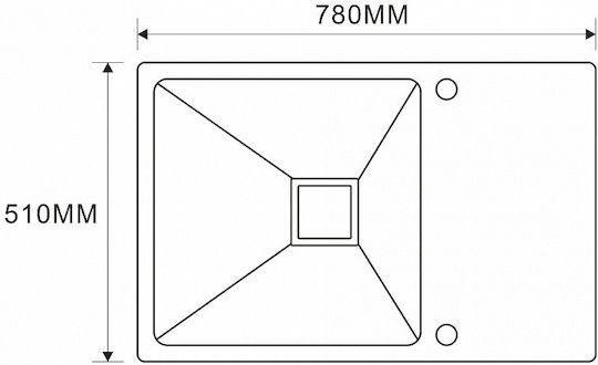 Inter Ceramic 7951B Ένθετος Inox Μ78xΠ51cm Γκρι