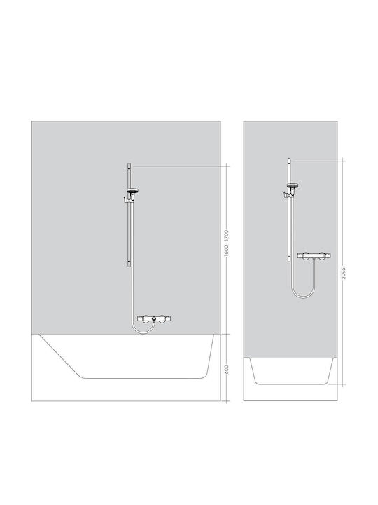 Hansgrohe Croma 100 Shower Column without Mixer Silver
