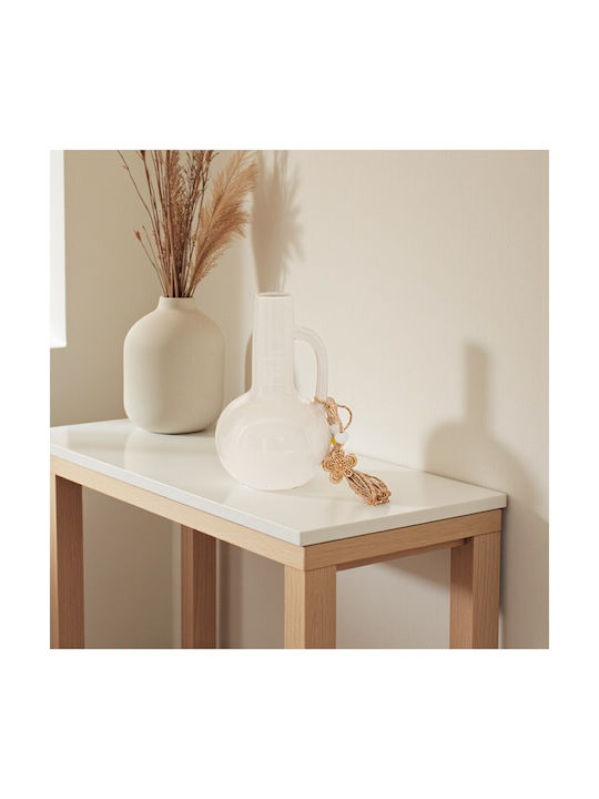 Beige Ceramic Vase 10.7x10.7x17.2cm