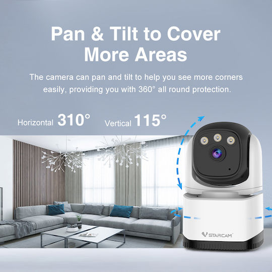 Vstarcam CS995 IP Überwachungskamera Wi-Fi Full HD+ 3MP mit Zwei-Wege-Kommunikation und Objektiv 4mm