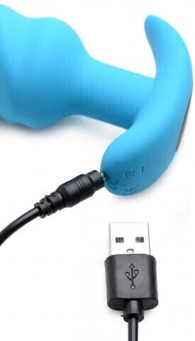 Anal Plug mit kabelloser Funktion und Vibration Blau