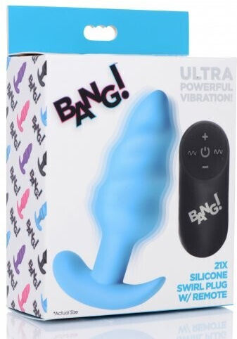 Anal Plug mit kabelloser Funktion und Vibration Blau