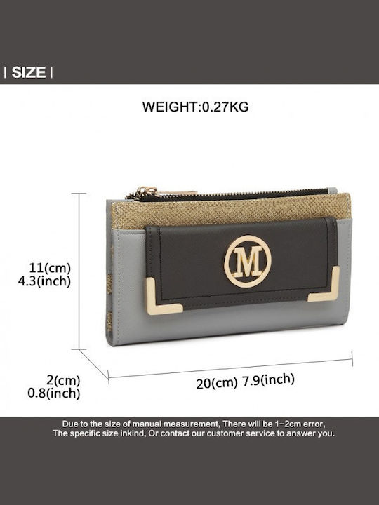 Leather Women's Wallet Classic Gray