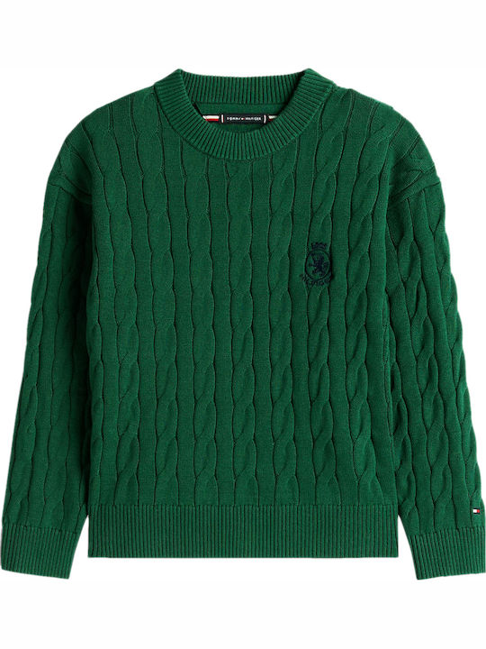 Kids' Sweater Long Sleeve Ornamental Green Tommy