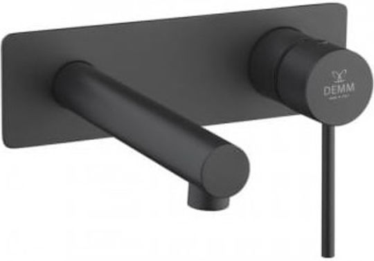 Tema Set Mixer & Gură Îngropată pentru Lavabo Negru