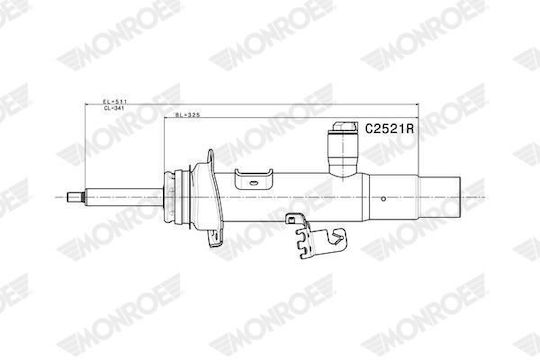 Stoßdämpfer Monroe C2521r