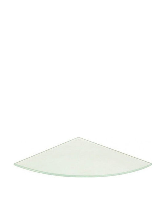 Inter Ceramic Ecke An der Wand montiert Badezimmerregal 25x25x0.6cm Transparent