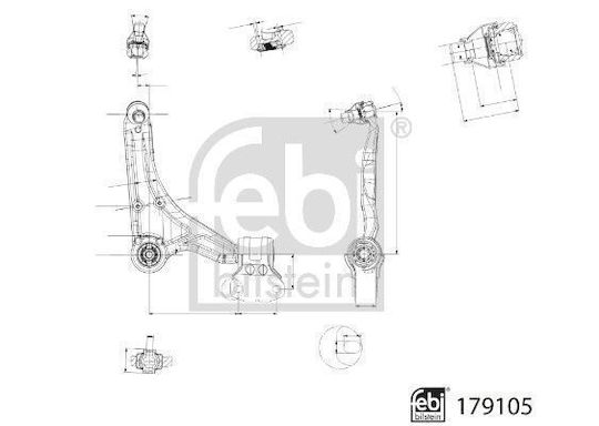 Arm Wheel Suspension Febi Bilstein 179105
