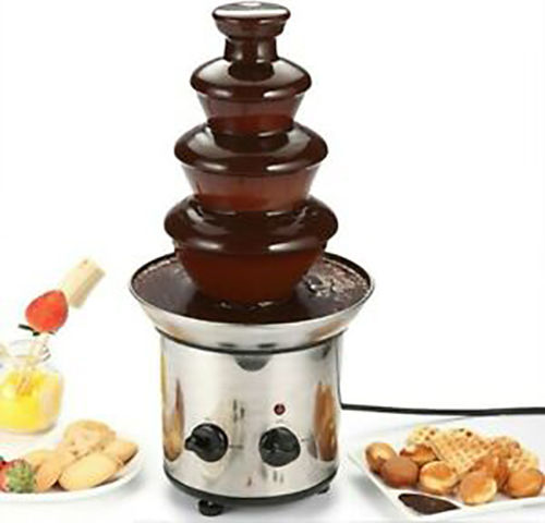 Brown Chocolate Fountain with 3 Flats 175W 46cm