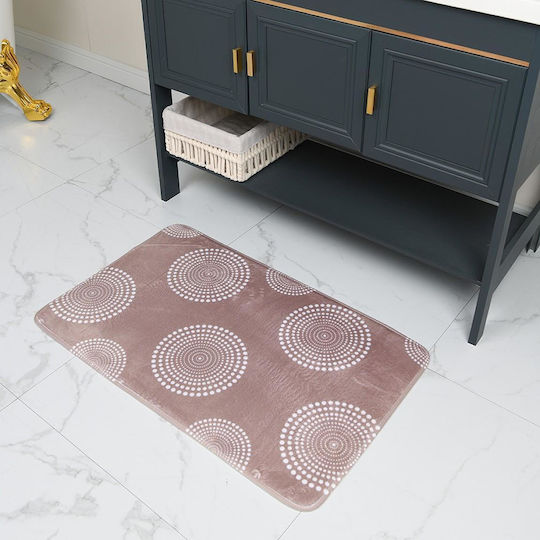 Inter Ceramic Αντιολισθητικό Μπανιέρας με Βεντούζες Μπεζ 50x80εκ.