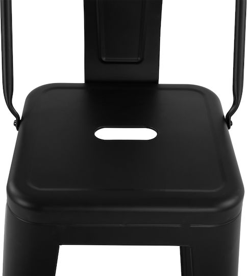 Metallic Outdoor Bar Stool Melita Black 43x43x95cm