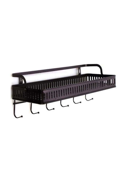 Raft Metalic De Perete 44x16cm Maro