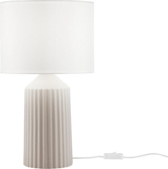 Fan Europe Sahara Lămpi De Masă Din Ceramică Led Încorporat Cu Abajur Bej Și Bază I-SAHARA-L-BG Fan
