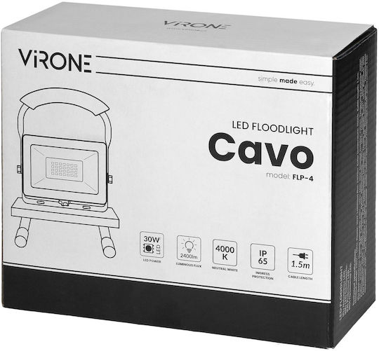 Virone Mod De Lumină De Lucru LED IP65 Cu Luminozitate Până La 2400 Lumen