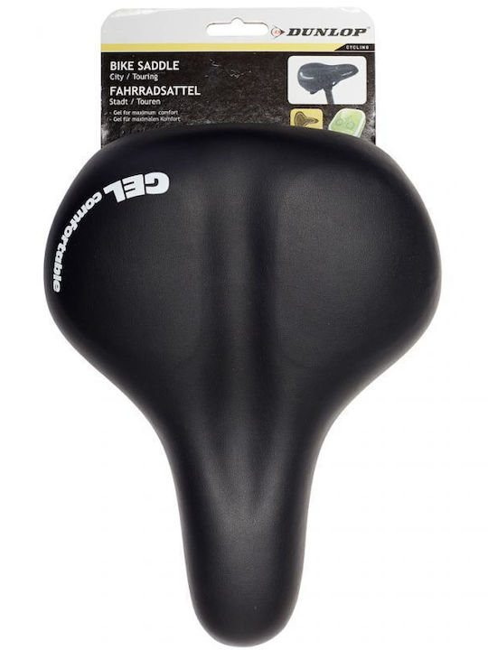 Dunlop Gel Black Bicycle Saddle City