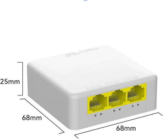 E Zy.Net 4-port 3+1 PoE+ Wiederholer