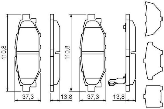 Bosch Brake Pad Set Disc Brake 0 986 494 444