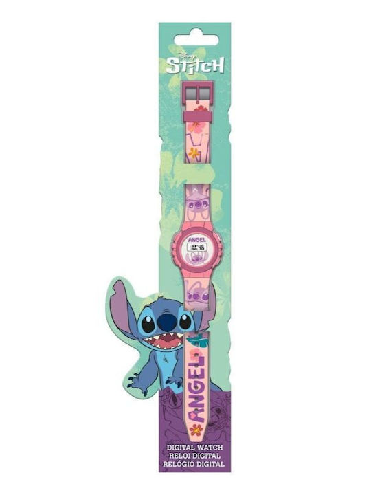 Analog Kinderuhr Rosa Mit Gummi Armband
