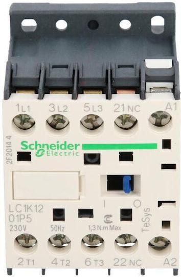 Schneider Electric Tesys K Ρελέ Ράγας Ισχύος 12A Τριπολικό