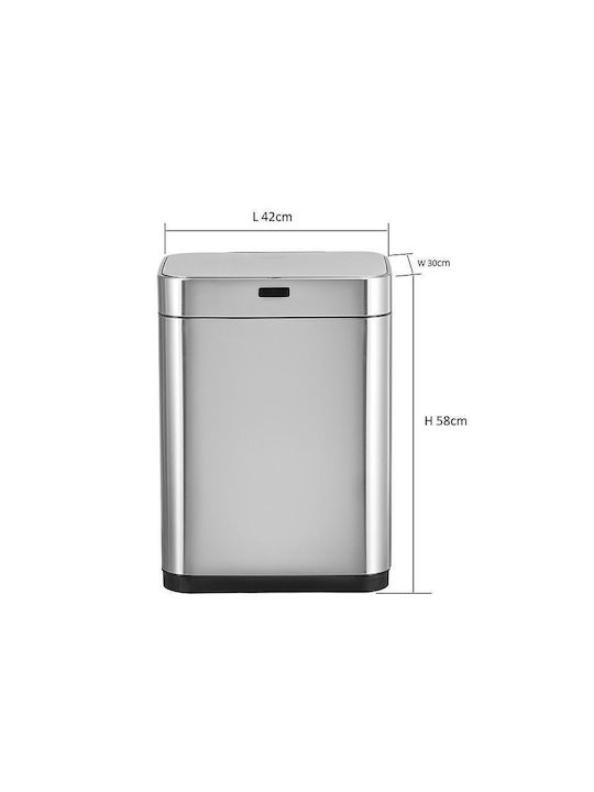 Inter Ceramic Пластмасов Кош За Боклук със Сензор 60л