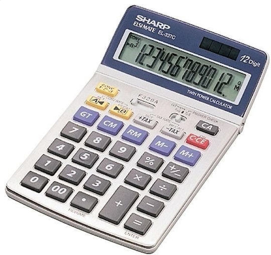 Sharp Αριθμομηχανή 12 Ψηφίων σε Λευκό Χρώμα