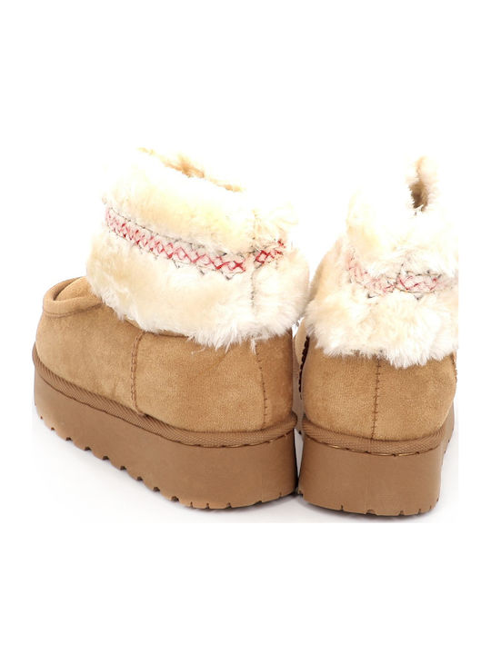 Kinder-Schneestiefeletten Braun