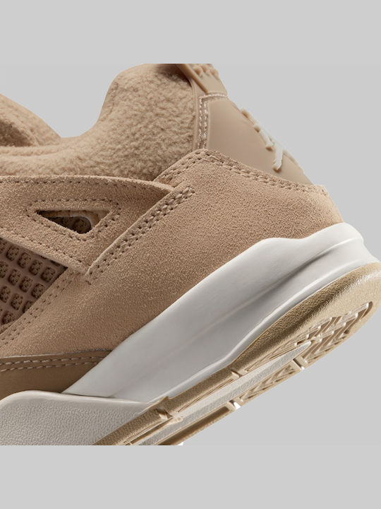 4 Retro Παιδικά Sneakers High Καφέ