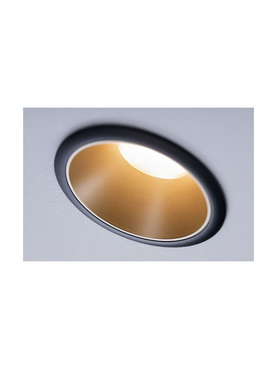 Paulmann Rechteckig Kunststoff Einbau Spot mit integriertem LED und Warmweißes Licht Schwarz 6x3cm. 1Stück