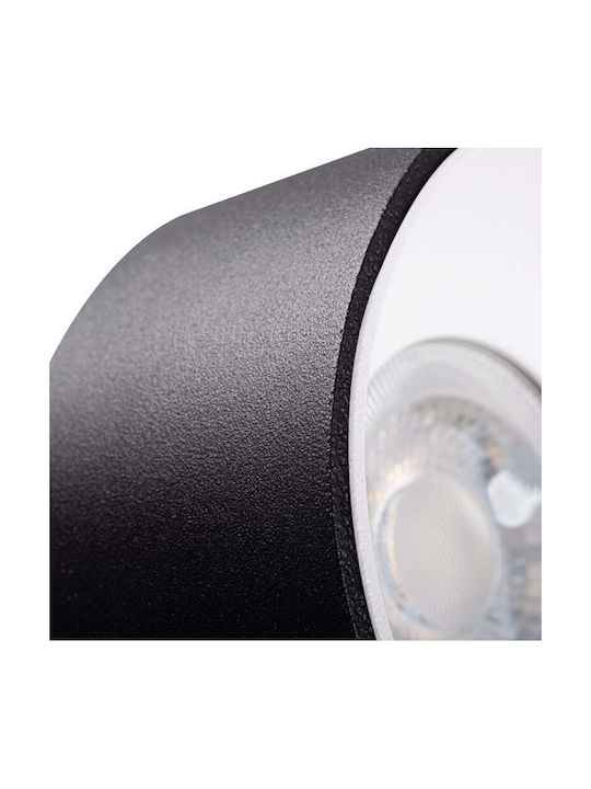 Kanlux Round Metallic Recessed Spot with Socket GU10 Black 1pcs