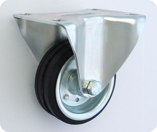 Ρόδα από Καουτσούκ με Φρένο 80x80mm