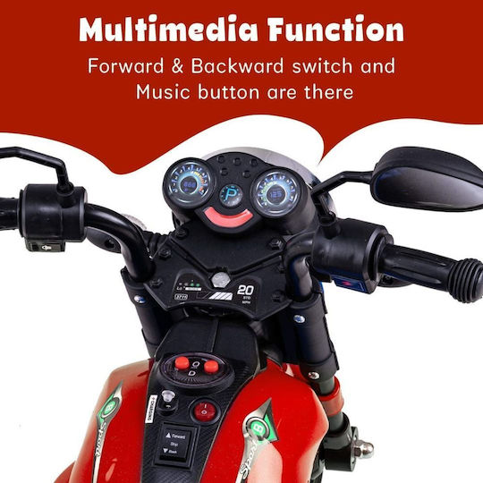 Kids Motorbike Inspired Electric 6 Volt White