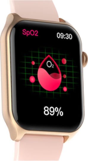 Riversong Motive 9E Smartwatch with Heart Rate Monitor (Rose Gold)
