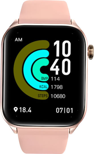 Riversong Motive 9E Smartwatch with Heart Rate Monitor (Rose Gold)