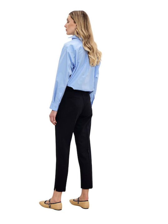 Damen Stoff Hose Marineblau