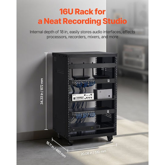 Vevor Boden Rack-Schrank 16U LYSJJ16U18YCAXC9D001V0