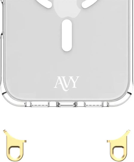 AVY Back Cover Πλαστικό / Σιλικόνης με Λουράκι Διάφανο (iPhone 17 Pro)