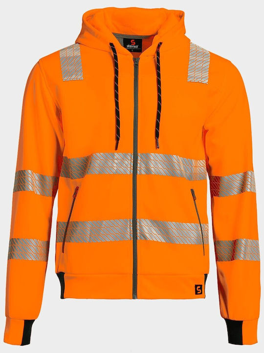 Stenso Novel Hv Work Jacket Reflective with Hood Orange