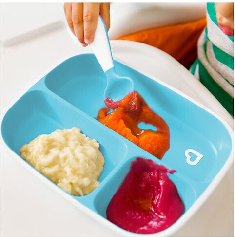 Munchkin Baby Food Plate Splash made of Plastic Multicolour Blue-Green Pastel 2pcs